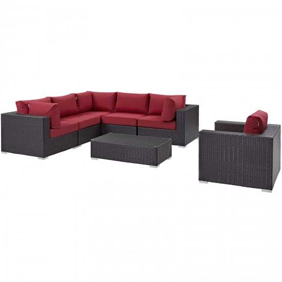 Convene 7 Piece Outdoor Patio Sectional Set