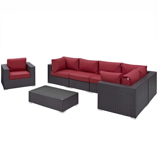 Convene 7 Piece Outdoor Patio Sectional Set