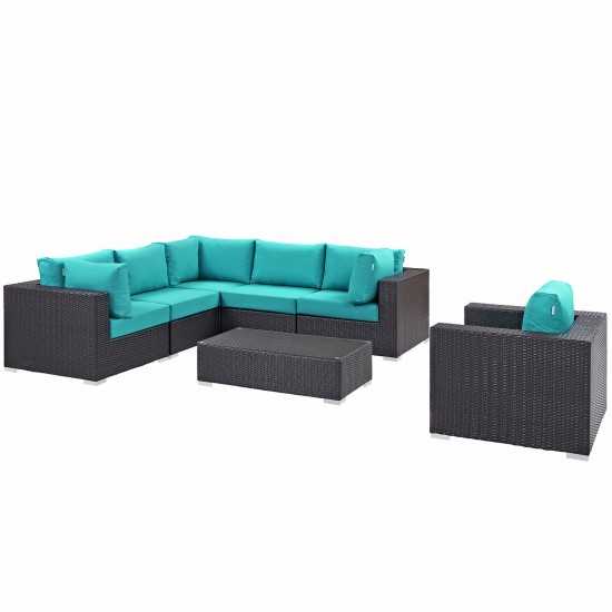 Convene 7 Piece Outdoor Patio Sectional Set