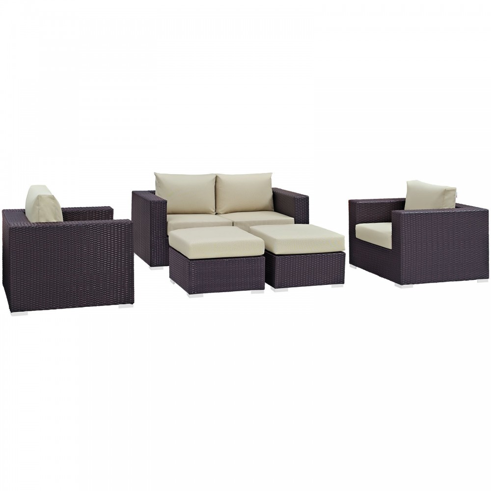Convene 5 Piece Outdoor Patio Sofa Set Convene 5 Piece Outdoor Patio Sofa Set