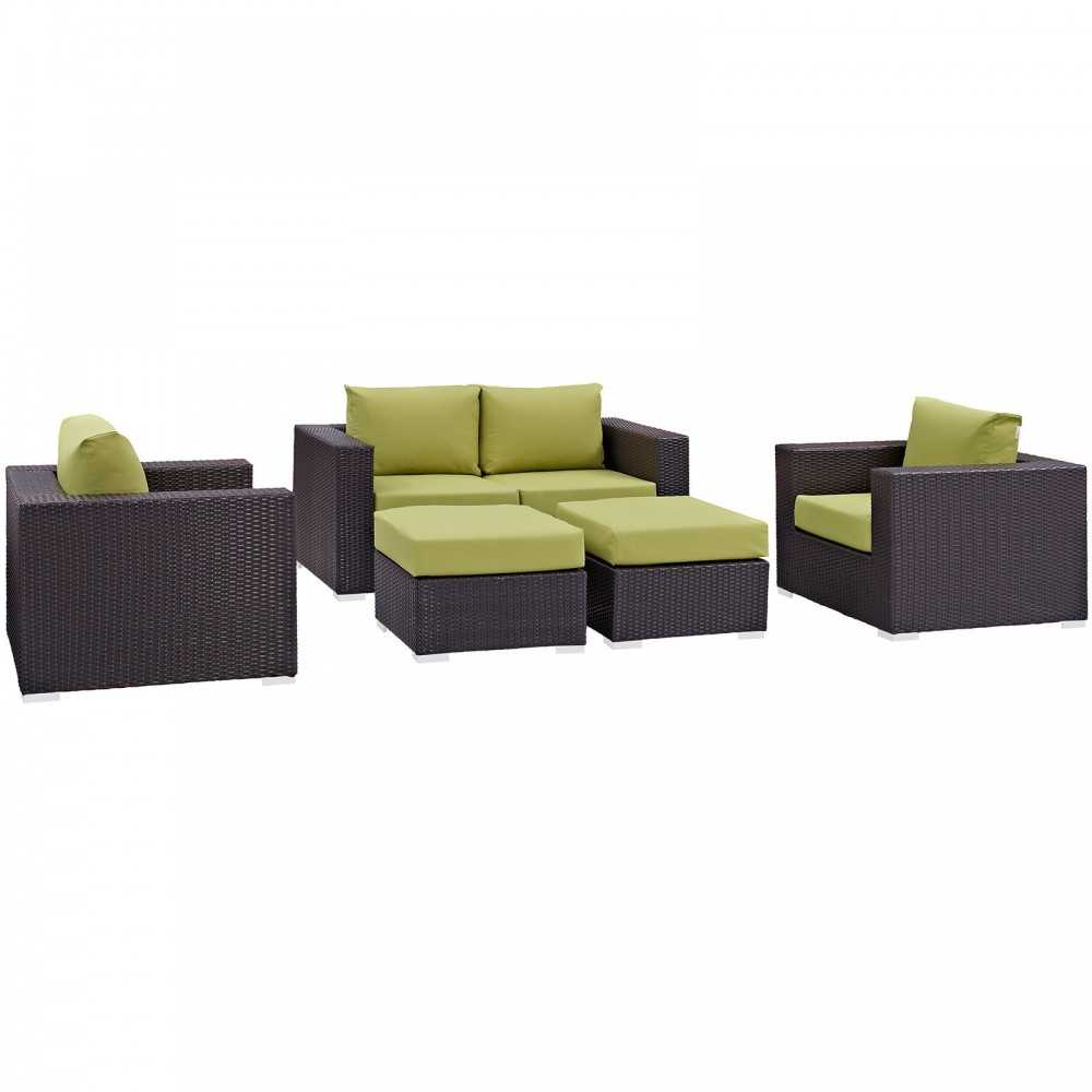Convene 5 Piece Outdoor Patio Sofa Set Convene 5 Piece Outdoor Patio Sofa Set
