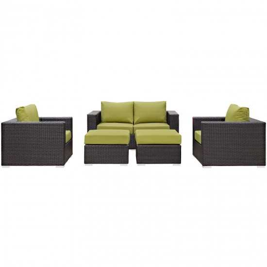 Convene 5 Piece Outdoor Patio Sofa Set