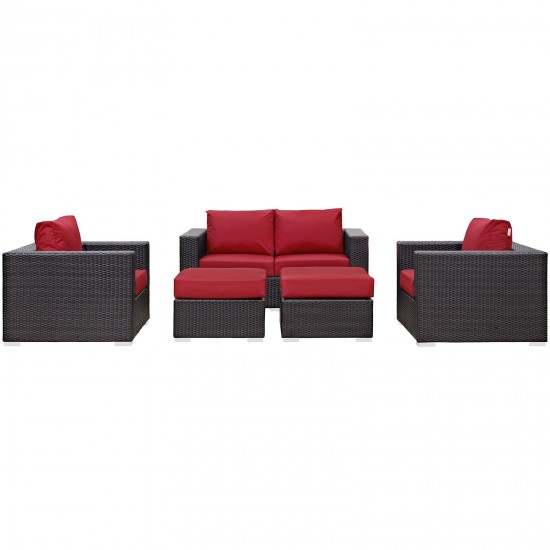 Convene 5 Piece Outdoor Patio Sofa Set