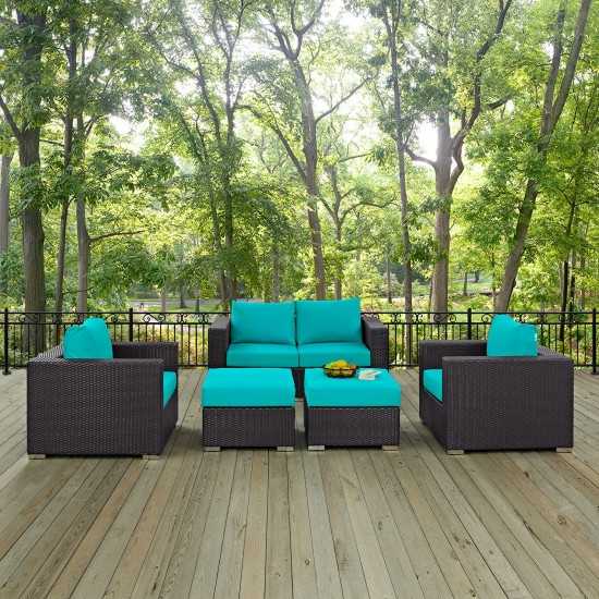 Convene 5 Piece Outdoor Patio Sofa Set