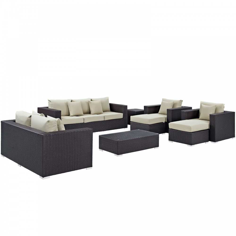 Convene 9 Piece Outdoor Patio Sofa Set