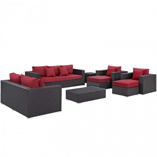 Convene 9 Piece Outdoor Patio Sofa Set