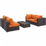 Convene 5 Piece Outdoor Patio Sectional Set