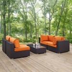 Convene 5 Piece Outdoor Patio Sectional Set