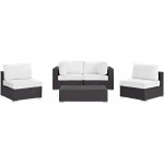 Convene 5 Piece Outdoor Patio Sectional Set