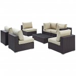 Convene 7 Piece Outdoor Patio Sectional Set