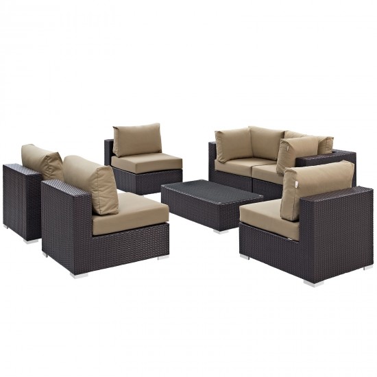 Convene 7 Piece Outdoor Patio Sectional Set