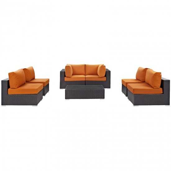 Convene 7 Piece Outdoor Patio Sectional Set