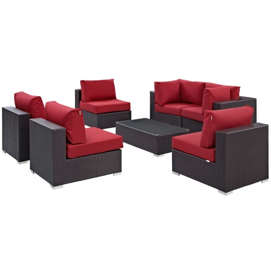 Convene 7 Piece Outdoor Patio Sectional Set