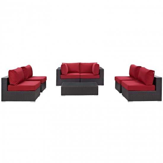 Convene 7 Piece Outdoor Patio Sectional Set