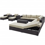 Convene 12 Piece Outdoor Patio Sectional Set