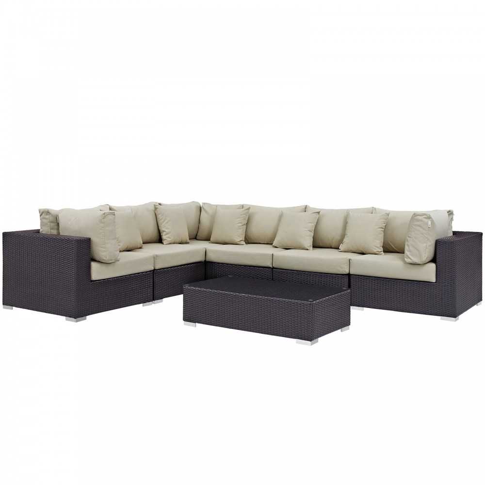 Convene 7 Piece Outdoor Patio Sectional Set