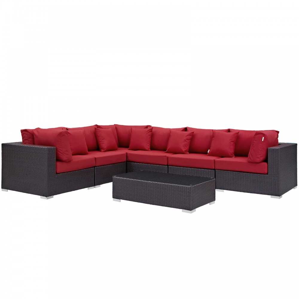 Convene 7 Piece Outdoor Patio Sectional Set