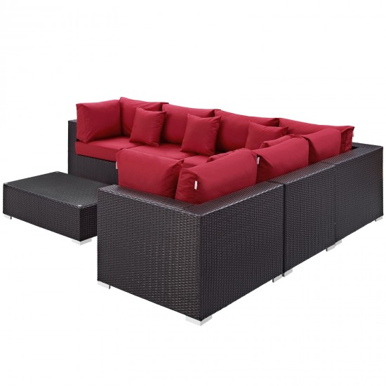 Convene 7 Piece Outdoor Patio Sectional Set