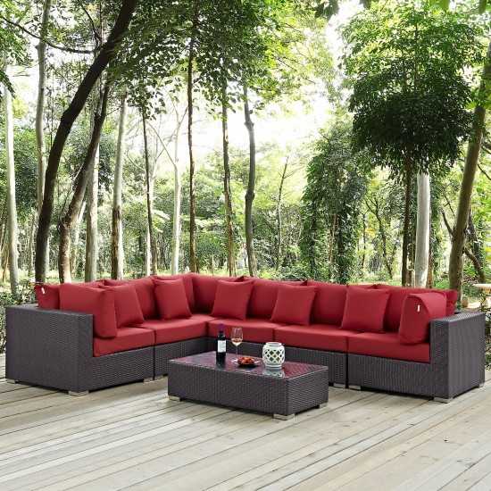 Convene 7 Piece Outdoor Patio Sectional Set