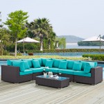 Convene 7 Piece Outdoor Patio Sectional Set