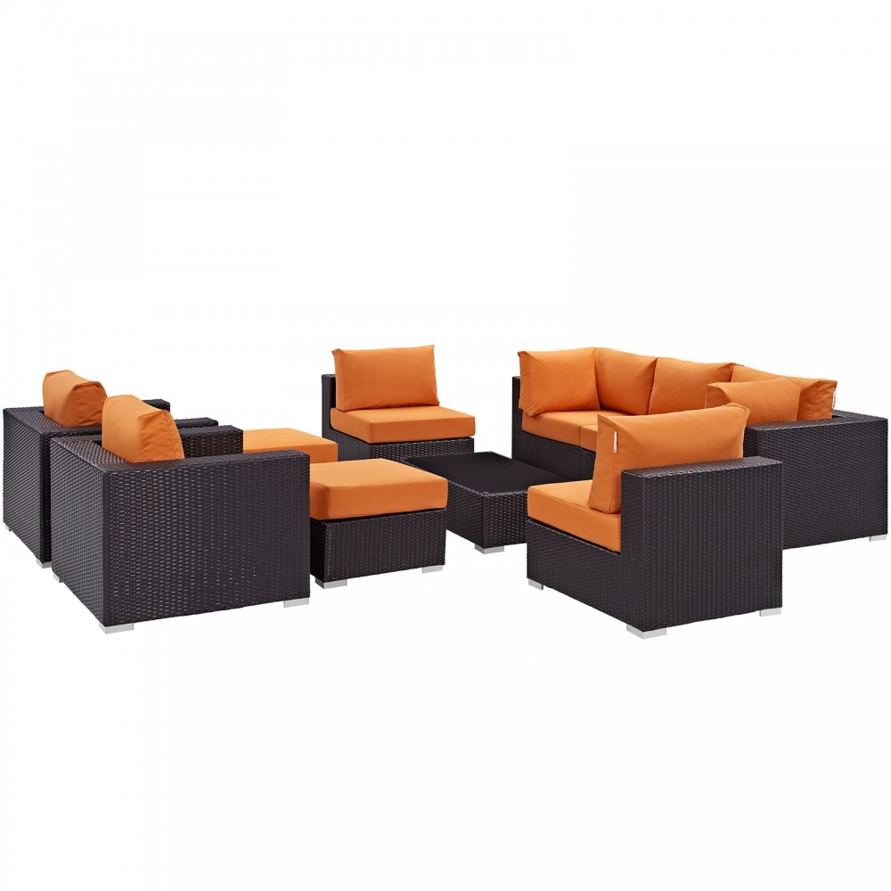 Convene 10 Piece Outdoor Patio Sectional Set Convene 10 Piece Outdoor Patio Sectional Set