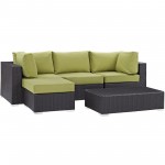 Convene 5 Piece Outdoor Patio Sectional Set