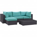 Convene 5 Piece Outdoor Patio Sectional Set