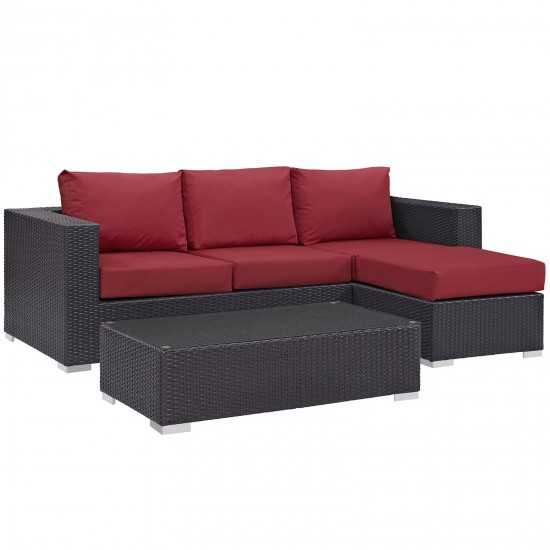 Convene 3 Piece Outdoor Patio Sofa Set