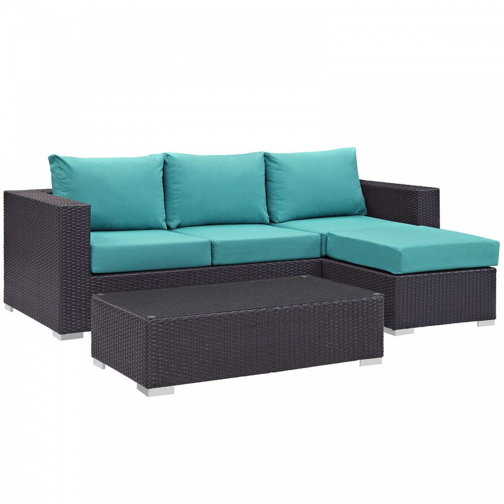 Convene 3 Piece Outdoor Patio Sofa Set