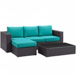 Convene 3 Piece Outdoor Patio Sofa Set