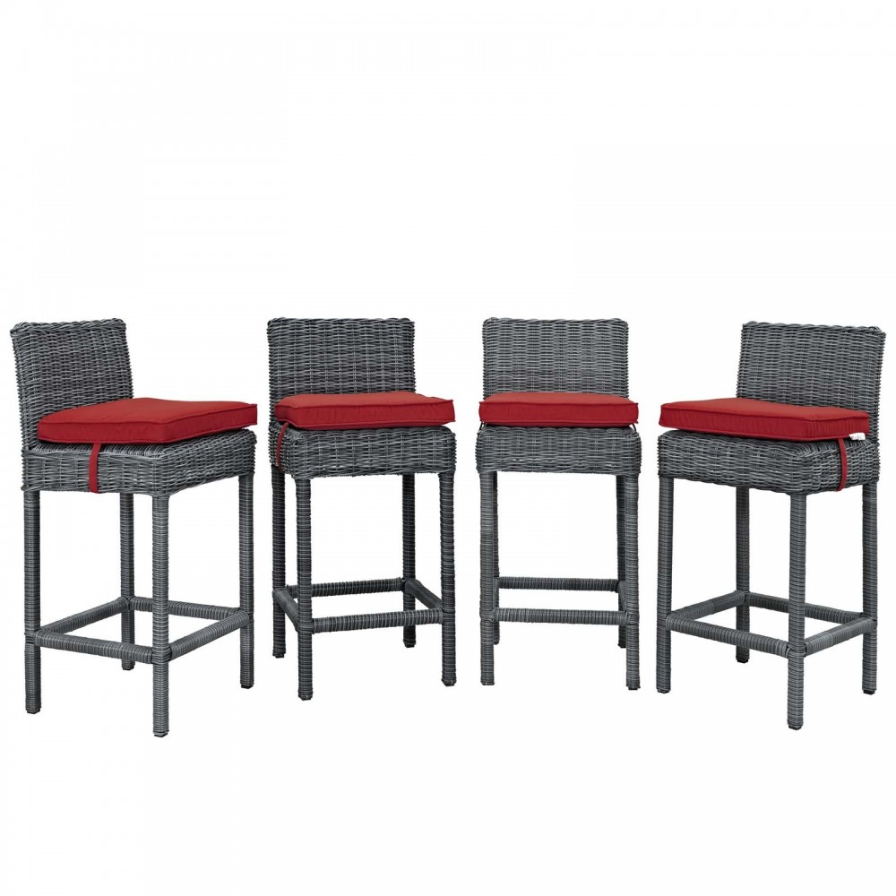 Summon Bar Stool Outdoor Patio Sunbrella® Set of 4 Summon Bar Stool Outdoor Patio Sunbrella® Set of 4