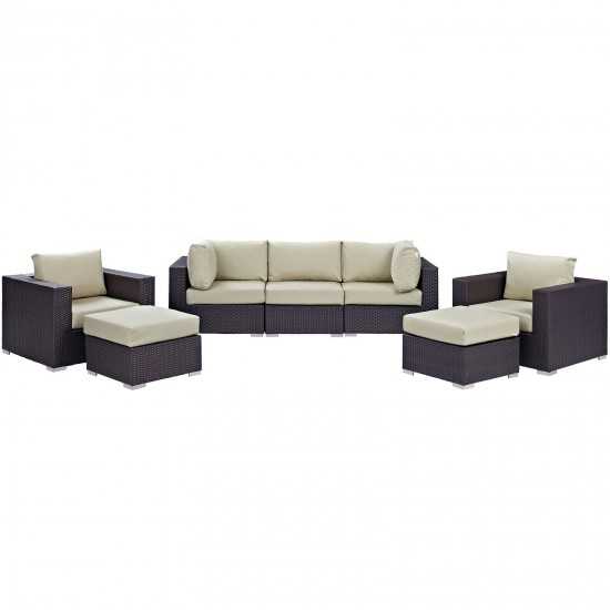 Convene 7 Piece Outdoor Patio Sectional Set