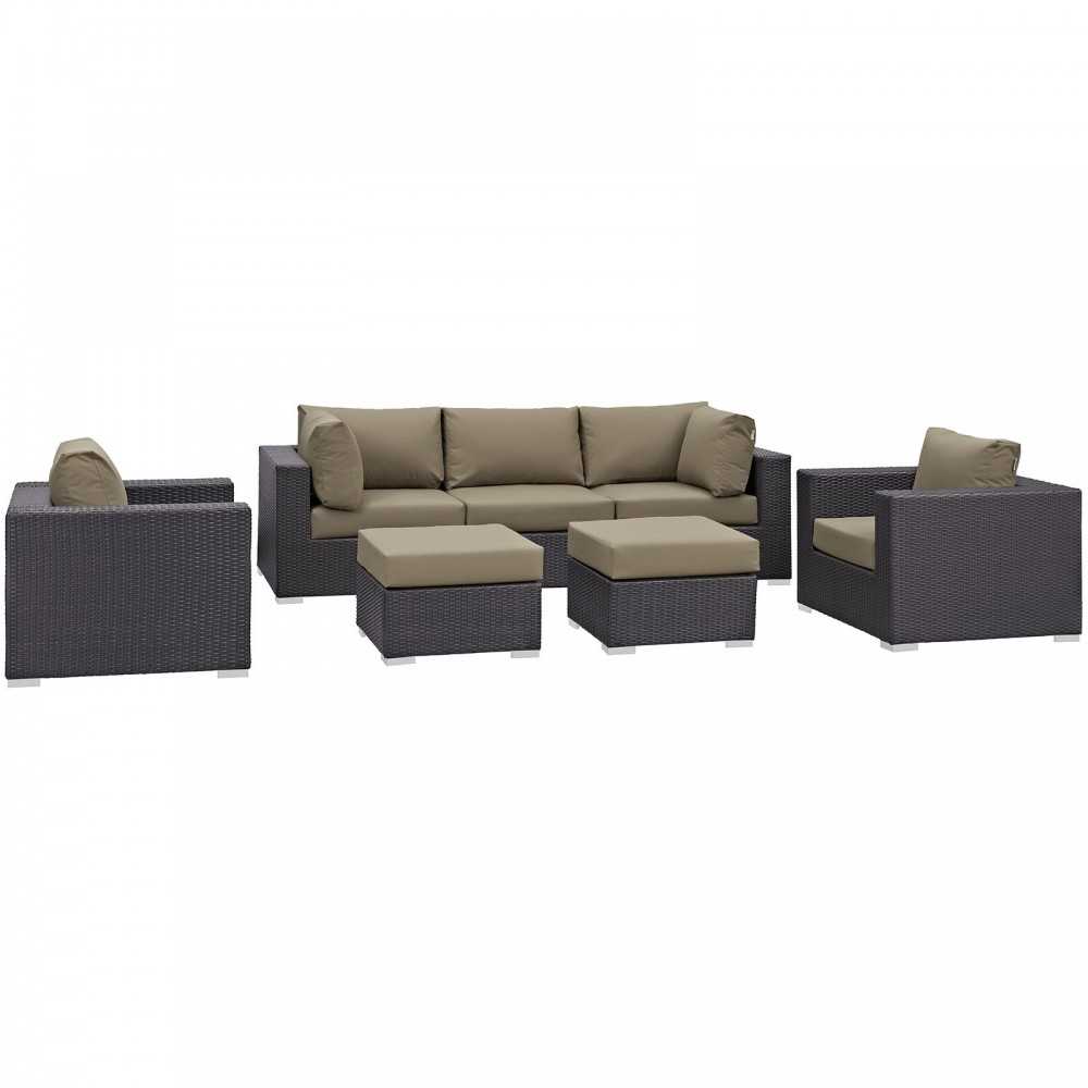 Convene 7 Piece Outdoor Patio Sectional Set