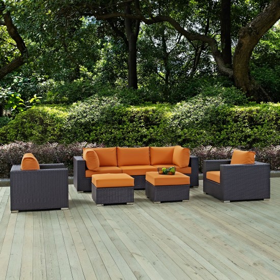 Convene 7 Piece Outdoor Patio Sectional Set