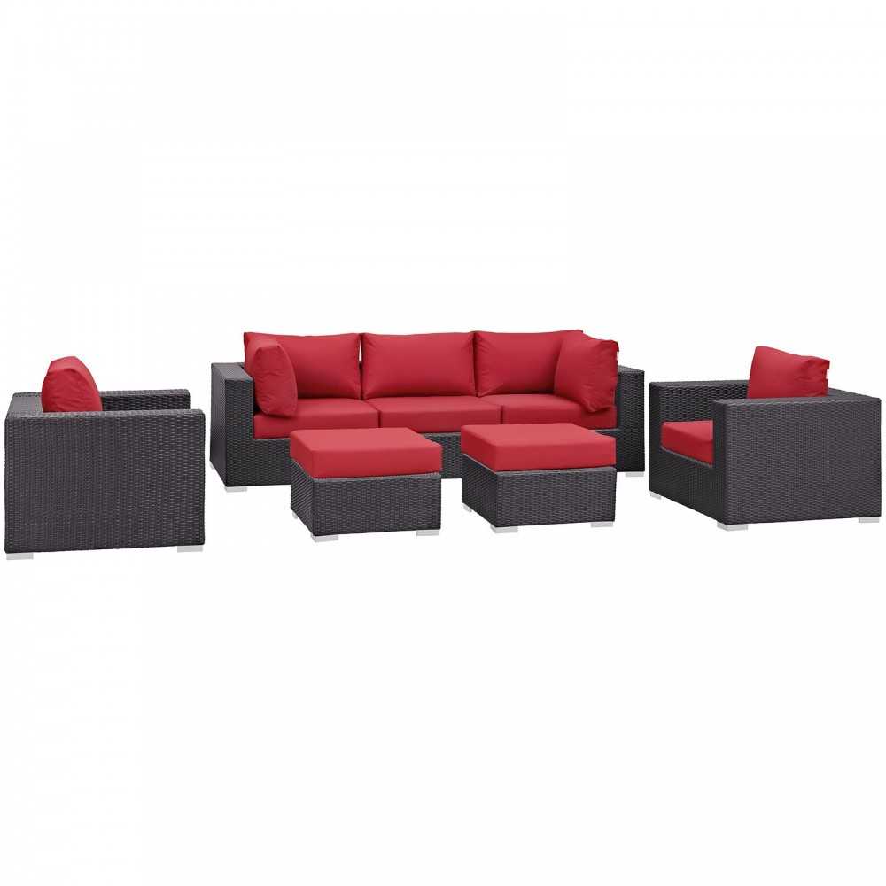 Convene 7 Piece Outdoor Patio Sectional Set