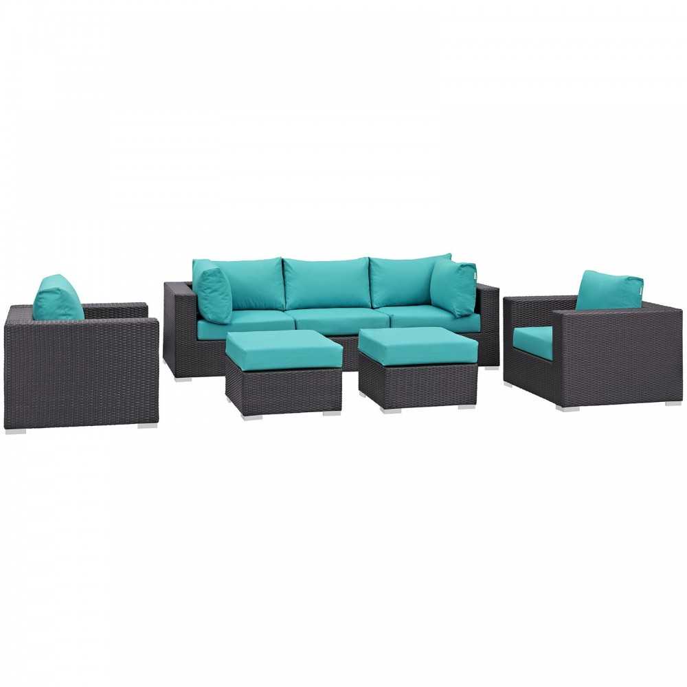 Convene 7 Piece Outdoor Patio Sectional Set