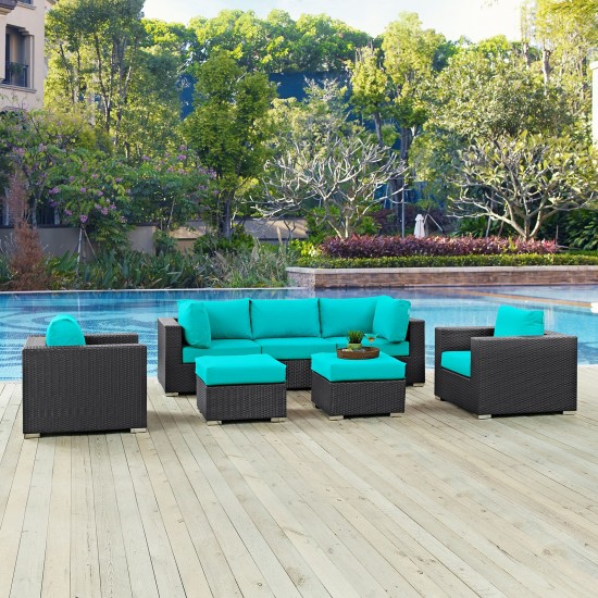 Convene 7 Piece Outdoor Patio Sectional Set