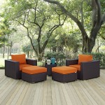 Convene 5 Piece Outdoor Patio Sectional Set