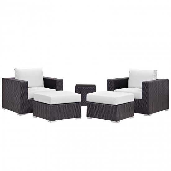 Convene 5 Piece Outdoor Patio Sectional Set