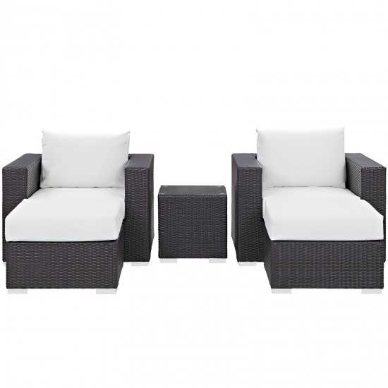 Convene 5 Piece Outdoor Patio Sectional Set