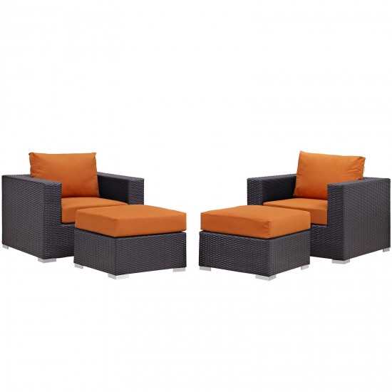 Convene 4 Piece Outdoor Patio Sectional Set