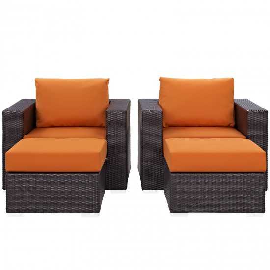 Convene 4 Piece Outdoor Patio Sectional Set