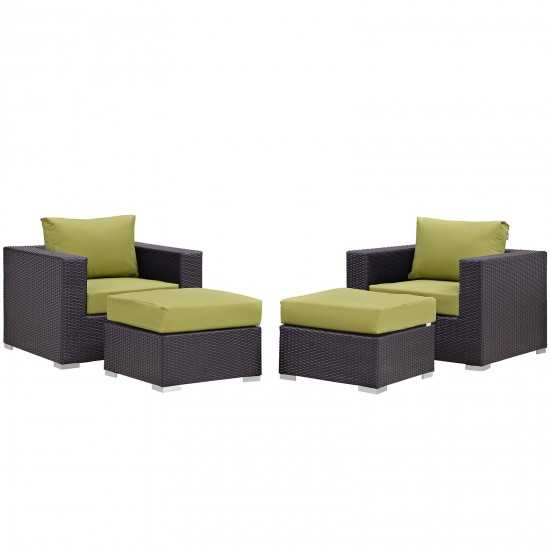 Convene 4 Piece Outdoor Patio Sectional Set