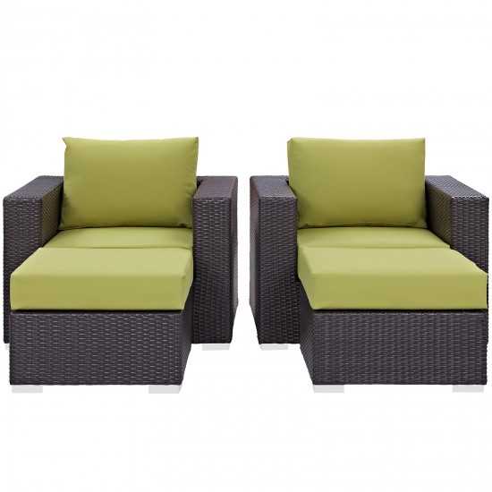 Convene 4 Piece Outdoor Patio Sectional Set