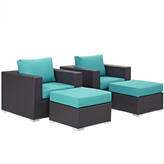 Convene 4 Piece Outdoor Patio Sectional Set