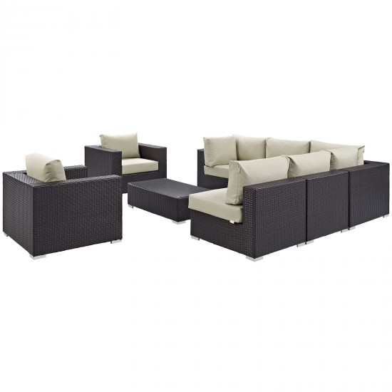 Convene 8 Piece Outdoor Patio Sectional Set