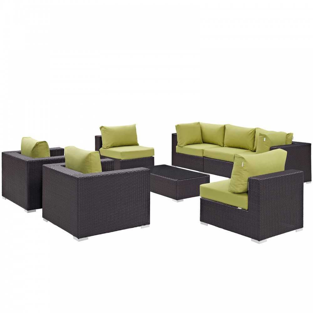 Convene 8 Piece Outdoor Patio Sectional Set