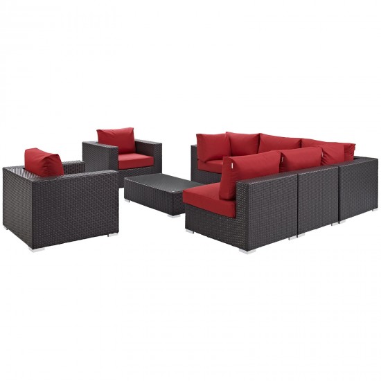 Convene 8 Piece Outdoor Patio Sectional Set