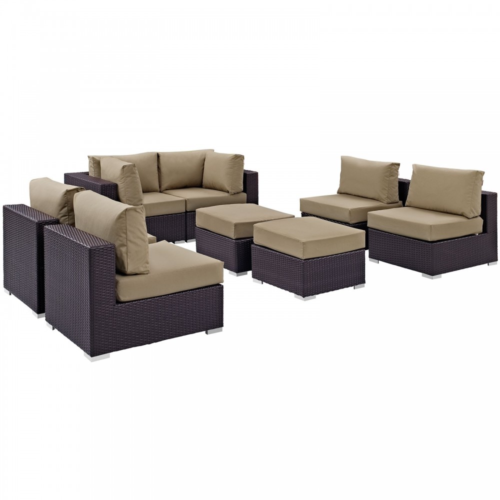 Convene 8 Piece Outdoor Patio Sectional Set