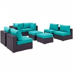 Convene 8 Piece Outdoor Patio Sectional Set